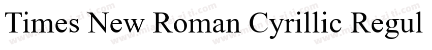 Times New Roman Cyrillic Regular字体转换